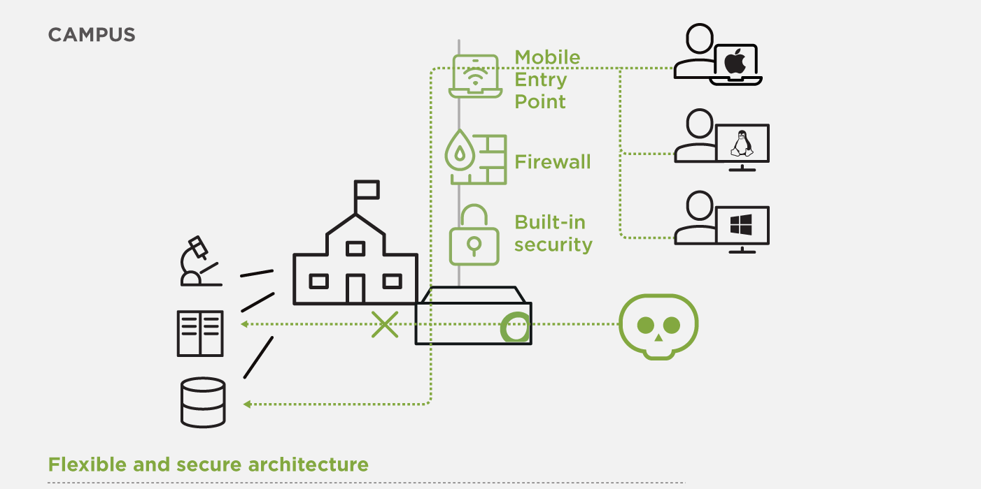 Flexible campus network architecture