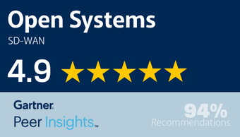 Gartner Peer Insights: Open Systems SD-WAN rated 4.9 out of 5, 94% recommend